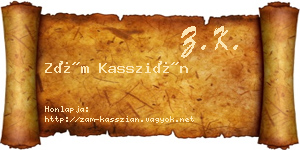 Zám Kasszián névjegykártya